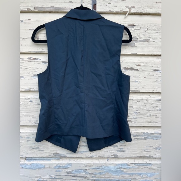 J. Jill Tailored Navy Blue Career Business Casual Wool Suit Vest Waistcoat S - Picture 4 of 4